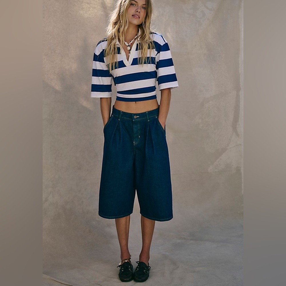 We The Free Antonia Crvy Denim Culottes/Jorts